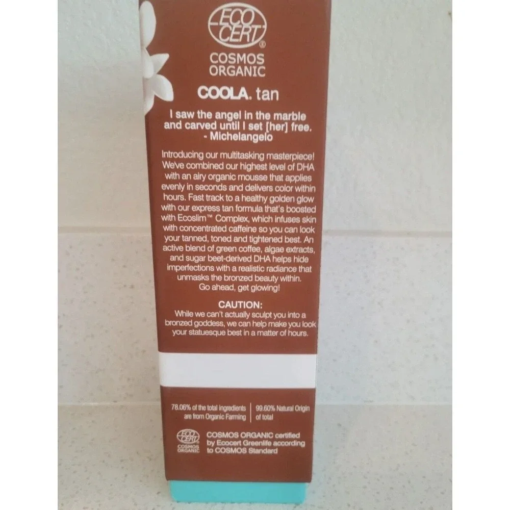 COOLA Sunless Tan Express Sculpting Mousse Organic Pina Colada Scent 7oz 207ml‎